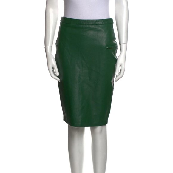 BY MALENE BIRGER Leather Knee-Length Skirt - Picture 1 of 2